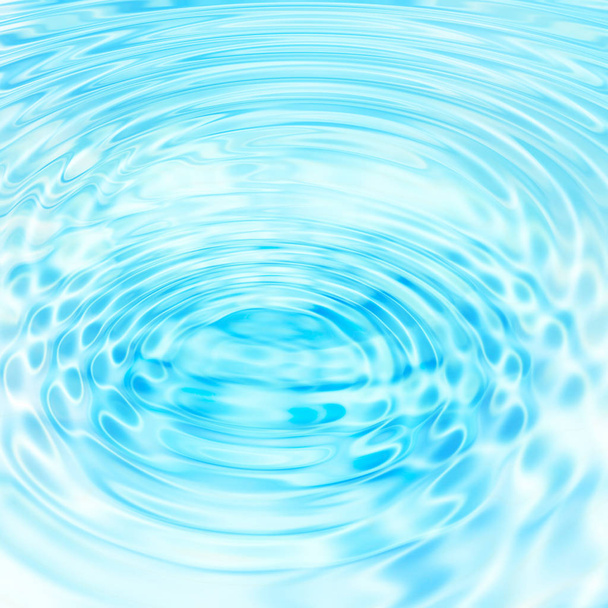 抽象的な青い水を波紋します。 - 写真・画像