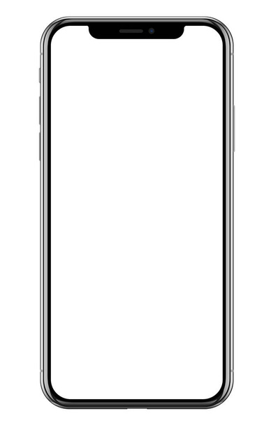 Gloednieuwe realistische mobiele telefoon zwart smartphone in Apple iphone X - Vector, afbeelding