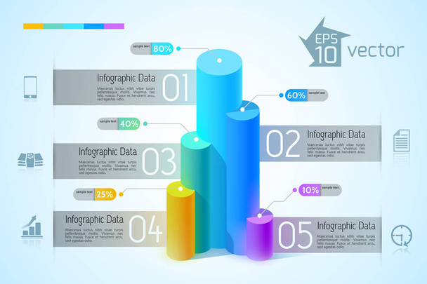 Koncepce designu infografika - Vektor, obrázek