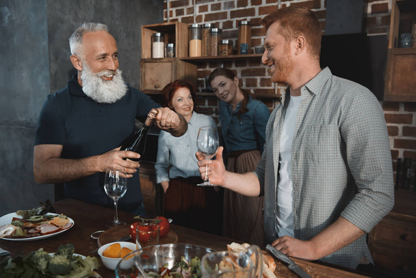men drinking wine - Photo, Image