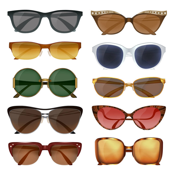 Sommer Sonnenbrillen Set - Vektor, Bild