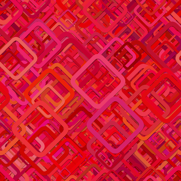 Červené abstraktní geometrické čtvercový vzor bezešvé pozadí - vektorové ilustrace od úhlopříčky čtverce - Vektor, obrázek