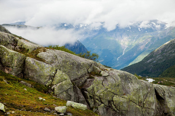 Colorful mountain scenes in Norway. Beautiful landscape of Norway, Scandinavia. Norway mountain landscape - Fotoğraf, Görsel