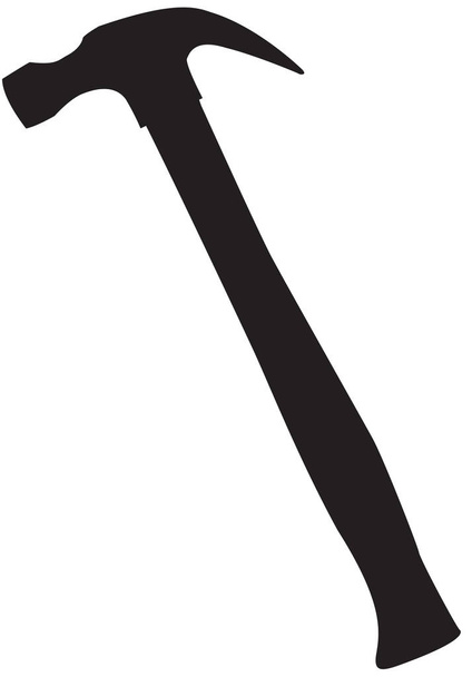Silueta kladivo na bílém - Fotografie, Obrázek