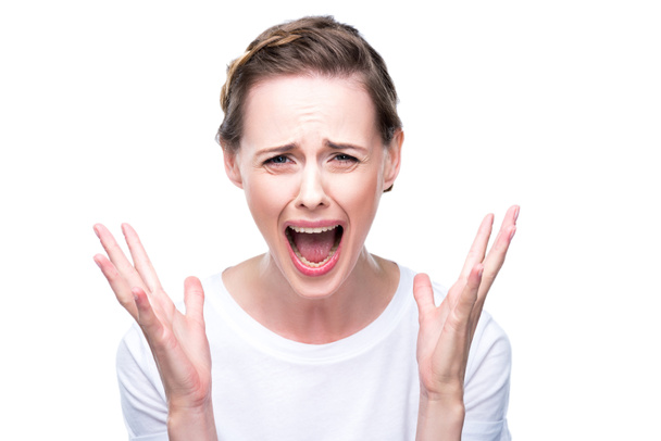 atraente gritando mulher
   - Foto, Imagem