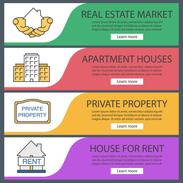 Real estate templates set - Вектор,изображение