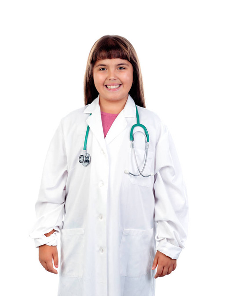 girl wearing doctor uniform  - Foto, Imagem