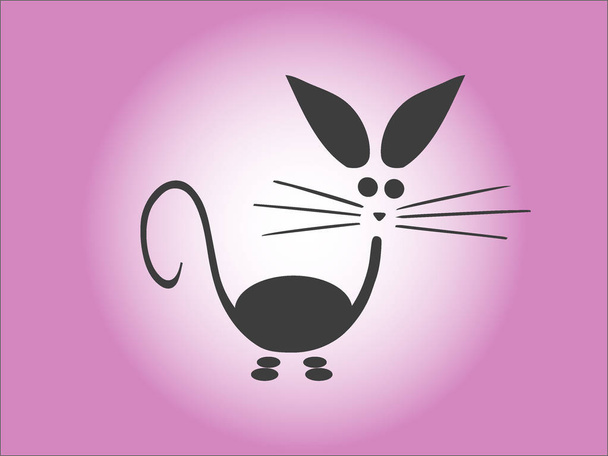 Abstrato gato logotipo ideia
 - Vetor, Imagem
