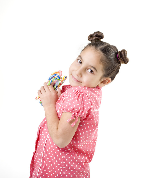 Girl with candies - Foto, imagen