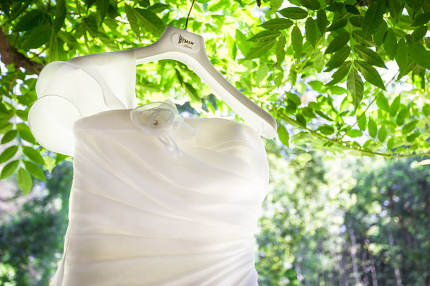 Mooie bruiloft jurk detail - Foto, afbeelding