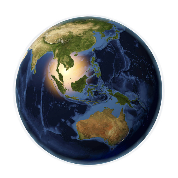 Planeta Tierra desde el espacio mostrando Indonesia y Australia
 - Foto, Imagen