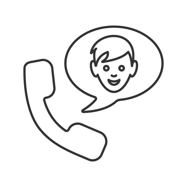 Phone talk sign icon - Vector, Image