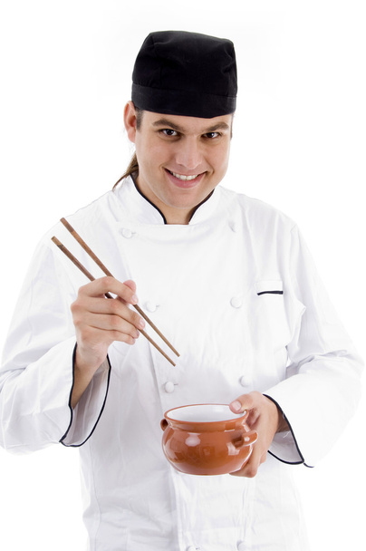 Portrait of young chef smiling at camera - Fotó, kép