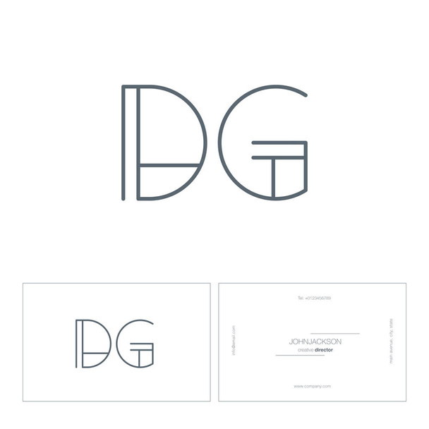 line joint letters logo DG - Vector, Image