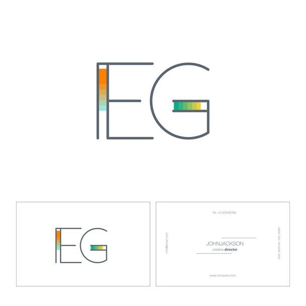 gezamenlijke brieven logo Eg lijn - Vector, afbeelding