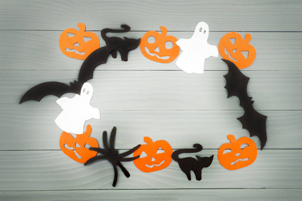 Halloween holiday background made of frame - Photo, Image