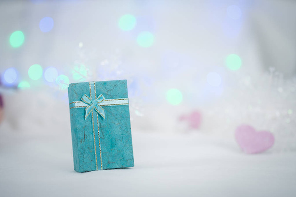 gift boxes on the white fur - Photo, Image