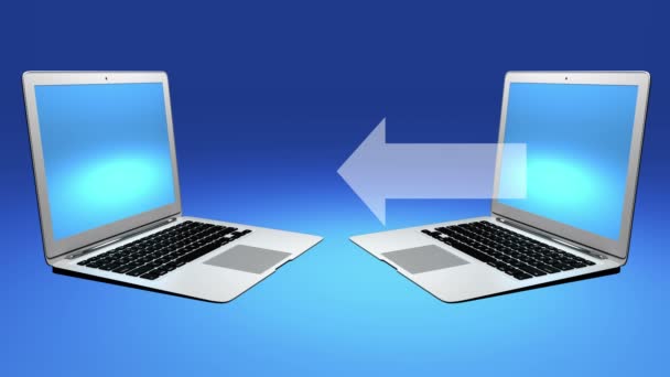 4k, передача данных между компьютерами, ноутбук с синим экраном
. - Кадры, видео