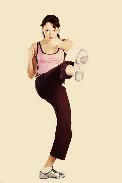 Young beautiful woman in fitness - Foto, Imagen