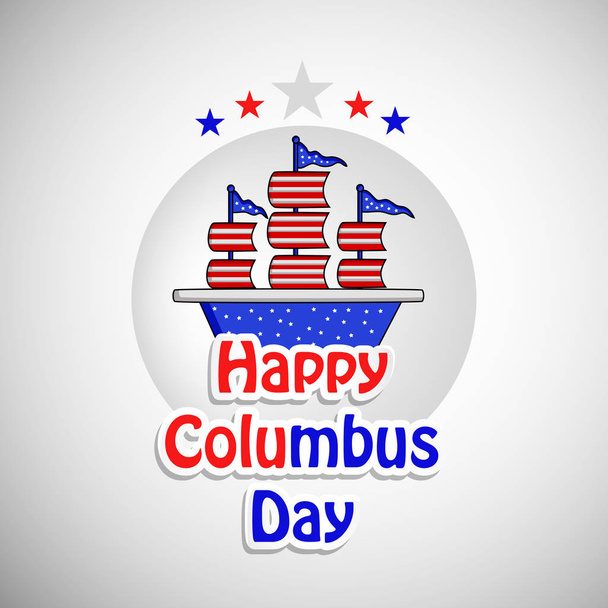 illustration of Columbus Day Background - Vector, Image