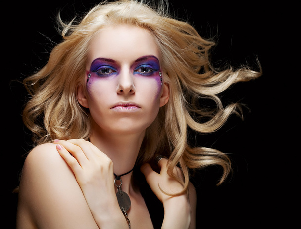 Sexy woman with creative makeup - Фото, изображение