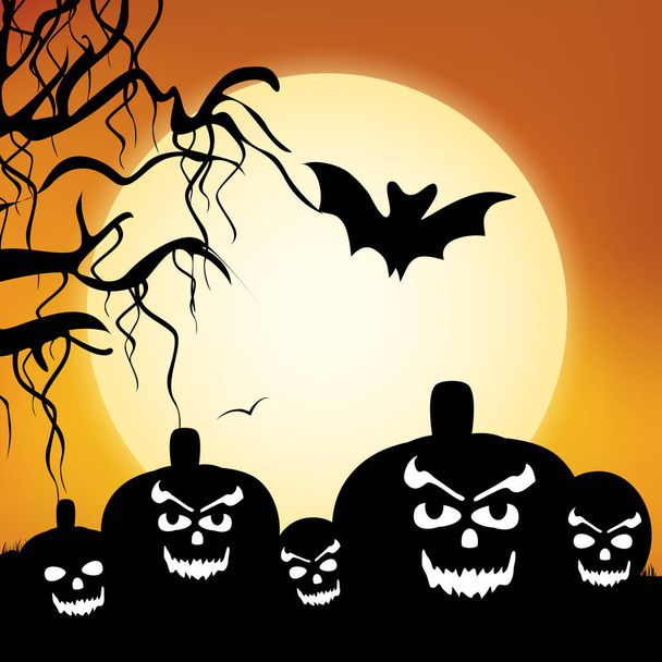 ilustración de fondo de Halloween
 - Vector, Imagen