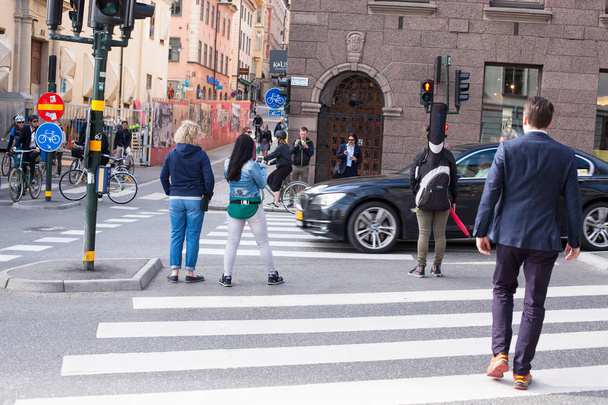Urban life. People Walking In A Big City - Photo, Image