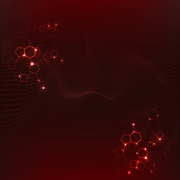 Flux source de symboles Big Bang. abstrait, fond rouge adapté à la rédaction d'affiches, bannières web sur des sujets médicaux ou de physique quantique
. - Vecteur, image