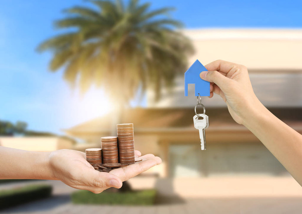 Investment concept ,House key in hand  - Photo, Image