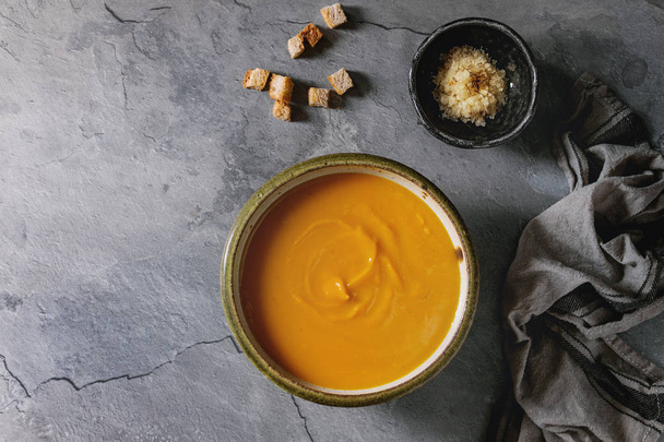 Pumpkin carrot soup - Фото, изображение