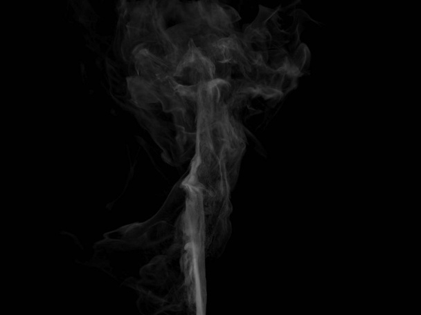 黒に白い煙のような旋回と抽象的な背景 ロイヤリティフリー写真 画像素材