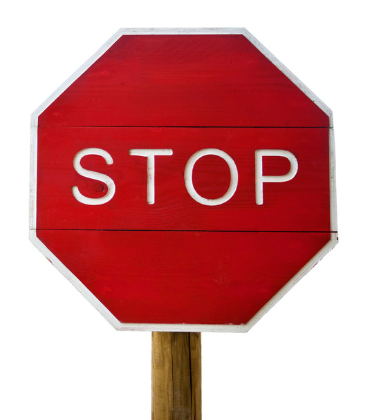 Panneau stop isolé
 - Photo, image