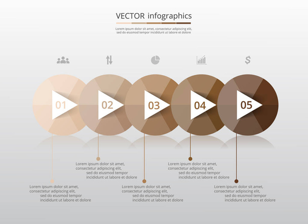 Step by step infographic. - Vektor, obrázek
