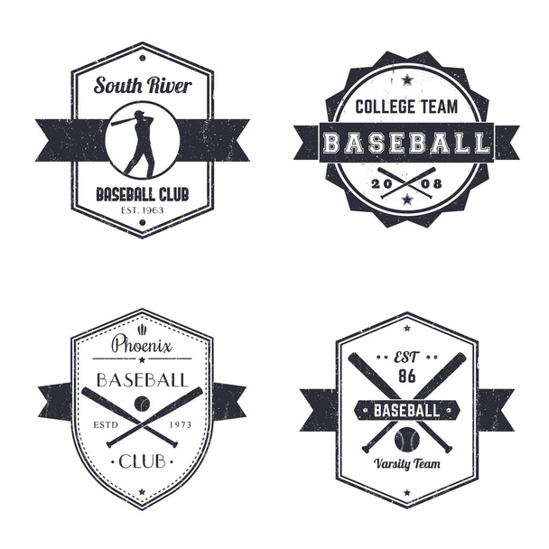 Бейсбольний клуб, командний вінтажний логотип, значки
 - Вектор, зображення