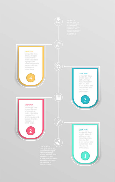 abstract vertical timeline infographic element background - Διάνυσμα, εικόνα