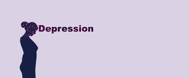 Banner de ilustración de depresión
 - Foto, Imagen