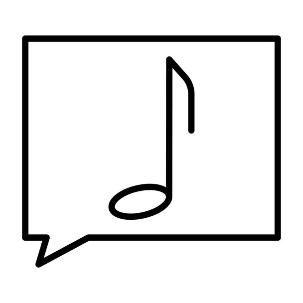 Müzik Not ince çizgi simgesi. Vektör piktogram - Vektör, Görsel