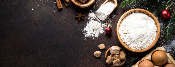 Ainesosat ruoanlaittoon joulun leivontaan - Valokuva, kuva