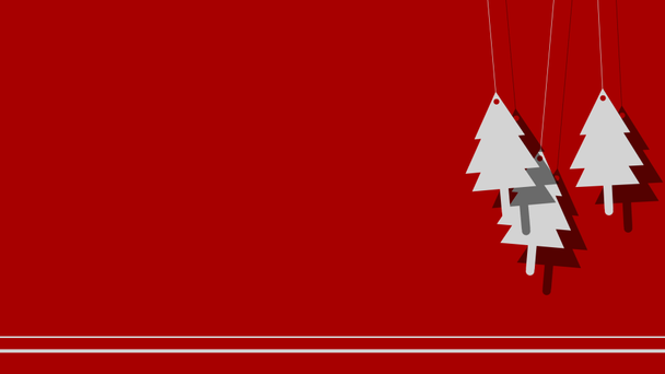 Vektör Noel arka plan ağaç bir ipte - Video, Çekim