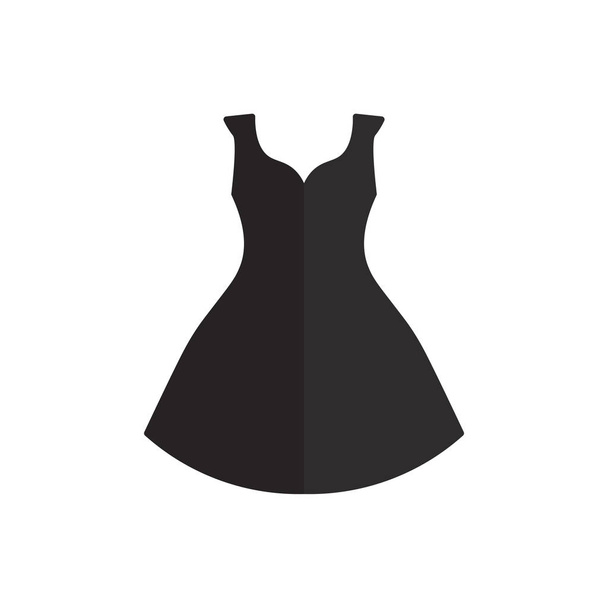 黒のドレスのアイコン ベクトル図 - ベクター画像