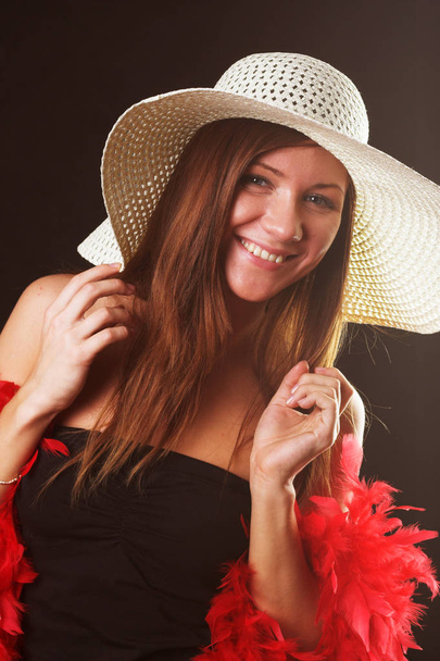 girl wearing a white hat - Fotografie, Obrázek