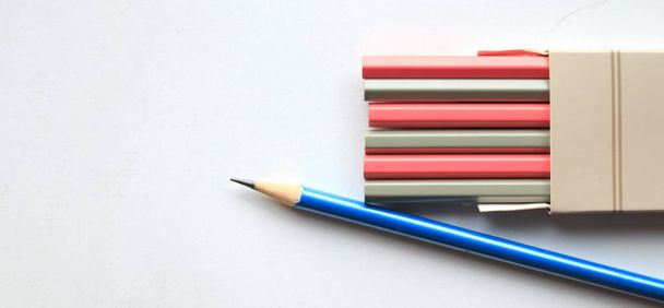  μπλε μολύβι με χρώμα - Φωτογραφία, εικόνα