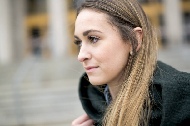 Portrait Of Female University Student Outdoors On Campus - Fotoğraf, Görsel