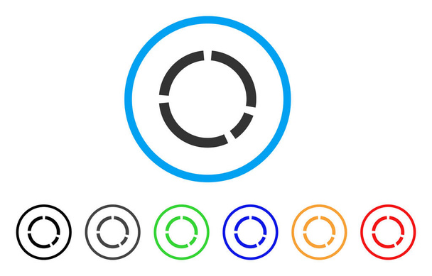 Round Diagram Rounded Icon - Vector, afbeelding