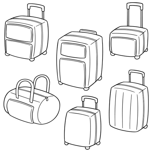 vector set of suitcase - Vecteur, image