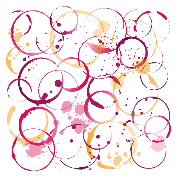 Set of wine stains and splatters. Vector illustration. - Vektori, kuva