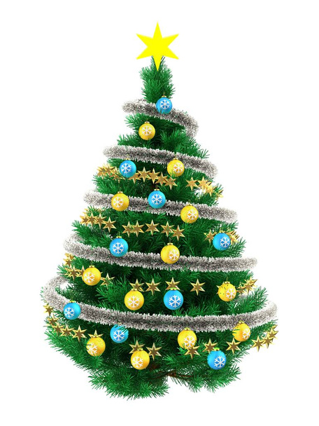 Ilustração da árvore de Natal
 - Foto, Imagem
