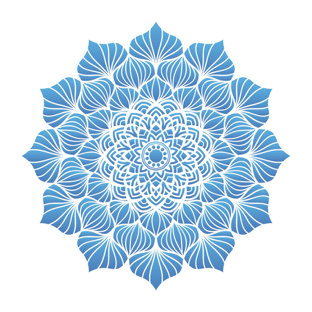 Round flower mandala ornament - Vektor, obrázek