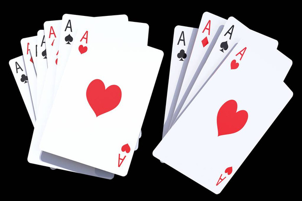 Herní karty Poker izolované - Fotografie, Obrázek