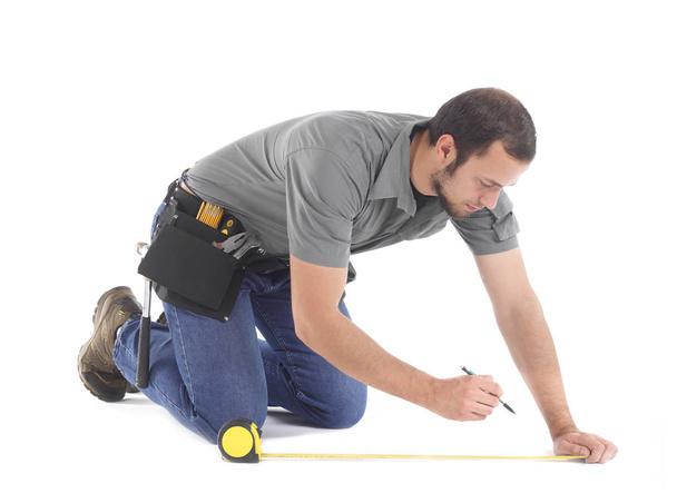 Measuring on floor - Foto, Imagem